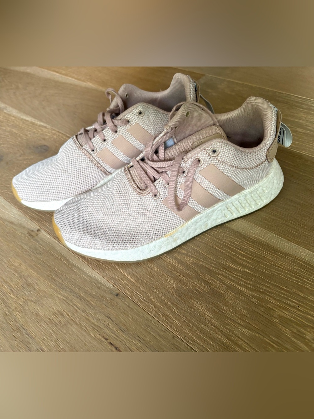 Adidas NMD R2 Running Shoes Sneakers Womens Blush Pink Low Top Size 8